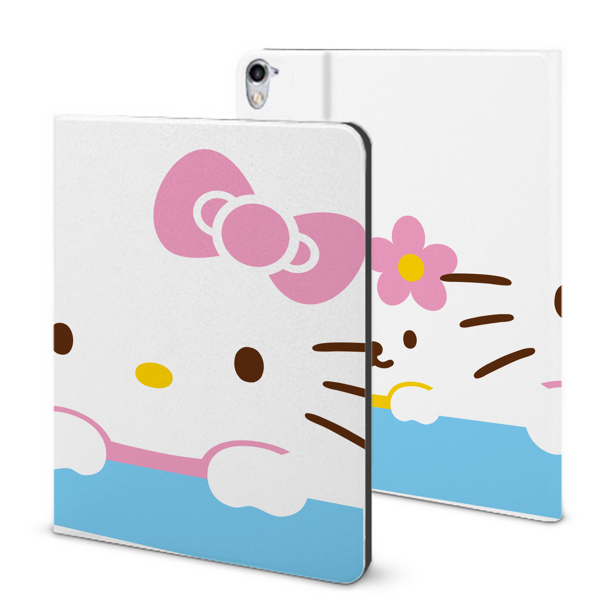 （画像用） Hello Kitty ハローキティ IPad ケース ブック型 PUレザー TPU 耐衝撃 軽量 薄型 ペン収納なし 全面保護 IPad 各モデル対応